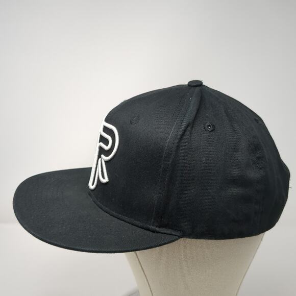 RuRoc Snapback Hat Black One Size Adjustable Embroidered Logo Outdoor - Picture 3 of 9